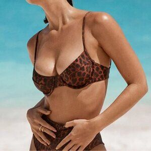 NWT Monday Swimwear Maui Top Dark Jaguar Size V